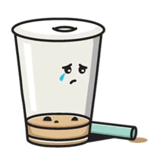 😢 เครื่องดื่ม, เศร้า, ร้องไห้, การ์ตูน, เครื่องดื่ม, ถ้วย, อิโมจิ telegram sticker
