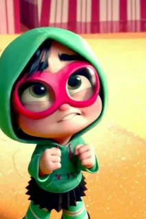🤨 Vanellope von Schweetz Wreck-It Ralph Vanellope, Ralph Reichts, Disney, Cartoon, Animation, Charakter, Sugar Rush whatsapp sticker