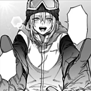 🎧 Anime, Manga, Snowboard, Ski, Hiver, Lunettes de ski, Équipement de ski telegram sticker