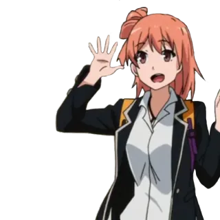 🖐 Anime, Personagem, Garota, Uniforme escolar, Juventude, Estudante, Animação telegram sticker