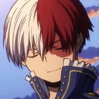 😌 Shoto Todoroki My Hero Academia Anime, My Hero Academia, Shoto Todoroki, Karakter, Manga whatsapp sticker