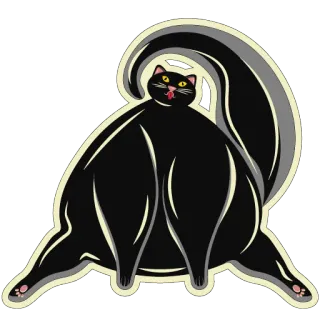 🤪 gato, zorrillo, animal, divertido, dibujo animado, lindo, pegatina whatsapp sticker