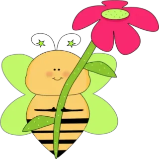 Ⓜ️ Biene, Blume, Natur, Insekt, Frühling whatsapp sticker