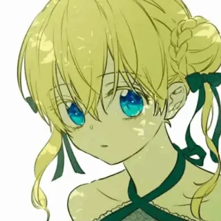 🌸 Anime, Chica, Lindo, Ilustración, Dibujo animado whatsapp sticker