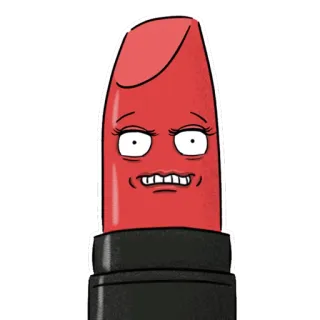😁 Rossetto, Trucco, Bellezza, Cartoni animati, Divertente, Cosmetici whatsapp sticker