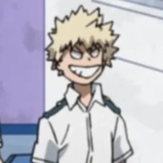 🥠 Katsuki Bakugo My Hero Academia anime, manga, katsuki bakugo, my hero academia, cartoon, fan art telegram sticker