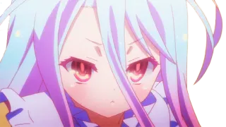 😏 Shiro No Game No Life Anime, Dziewczyna, Słodkie, Shiro, No Game No Life, Manga, Postać, Wyraz telegram sticker