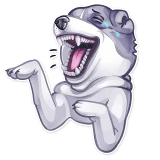 😂 cane, animale, cartone animato, che ride, meme, adesivo telegram sticker