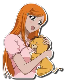 😄 Orihime Inoue Bleach anime, Bleach, Orihime Inoue, kawaii, cute, plush toy telegram sticker