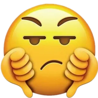 👎 이모지, 싫어요, 반대, 부정적, 비호감 whatsapp sticker