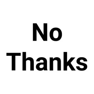 💬 No Thanks rejet, négatif, refus, non, merci whatsapp sticker
