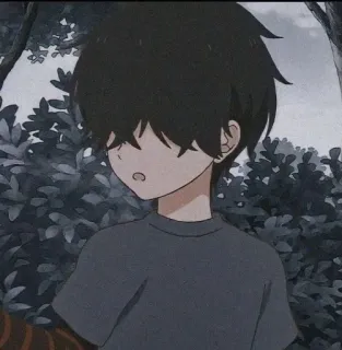 ⛓️ 动漫, 男孩, 悲伤, Emo, 卡通, 漫画 telegram sticker