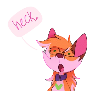 😮 heck. мультик, животное, выражение, сюрприз, восклицание, пушистый whatsapp sticker