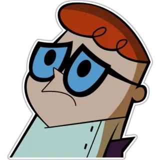 😱 Dexter Dexter's Laboratory cartoon, Dexter's Laboratory, Dexter, nerd, cartoon network, animated telegram sticker