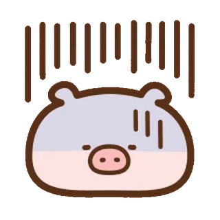 ⭐️ maiale, triste, carino, animale, cartone animato, adesivo telegram sticker