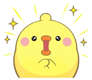 😄 可爱, 卡哇伊, 小鸡, 黄色, 表情, 表情符号 telegram sticker