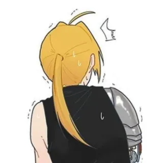 😦 Edward Elric Fullmetal Alchemist Anime, Mangá, Fullmetal Alchemist, Edward Elric, Adesivo, Fanart telegram sticker