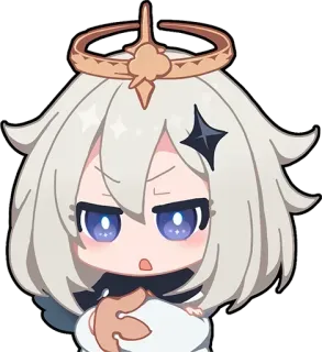 😒 Paimon Genshin Impact Anime, Video game, Genshin Impact, Paimon, Chibi, Lucu telegram sticker