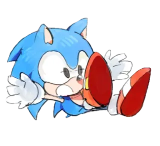 😮 Sonic соник, ёж, мультфильм, синий, персонаж telegram sticker