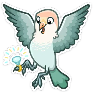 Неразлучники telegram stickers