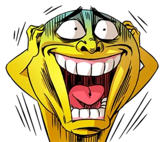 😱 hoạt hình, biểu cảm, sợ hãi, màu vàng, la hét, sốc, hài hước, hoảng loạn telegram sticker