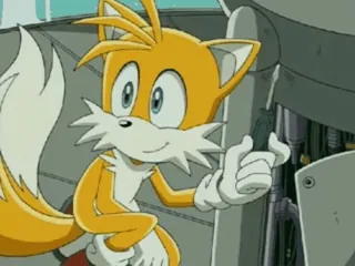 😯 Tails sonic the hedgehog, fox, cartoon character, video game, miles prower telegram sticker
