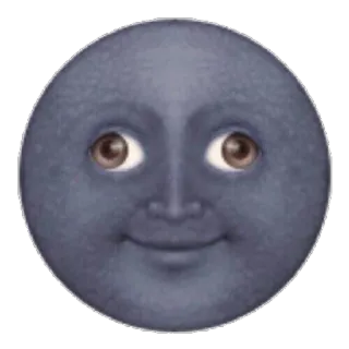 🌚 Emoji, Luna, Cara, Sonriente, Dibujos animados telegram sticker