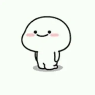 😶 niedlich, entzückend, Blob, Chibi, simpel telegram sticker