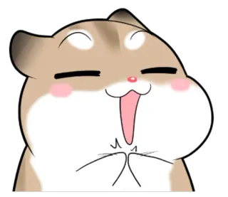 😄 hamster, schattig, dier, vrolijk, cartoon telegram sticker