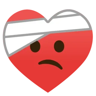 🌟 heart, sad, injured, hurt, emoji, bandage telegram sticker