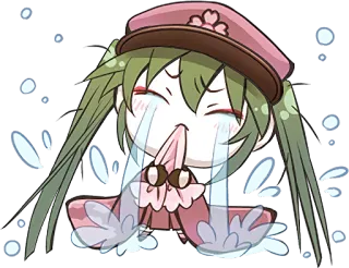 😭 anime, cartoon, crying, sad, tears, kawaii, chibi, illustration telegram sticker