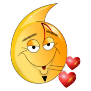 ❤️ Эмодзи, Мультфильм, Любовь, Сердце, Смайлик telegram sticker