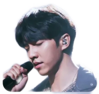 😉 певец, микрофон, человек, kpop, мужчина, музыка, исполнитель whatsapp sticker