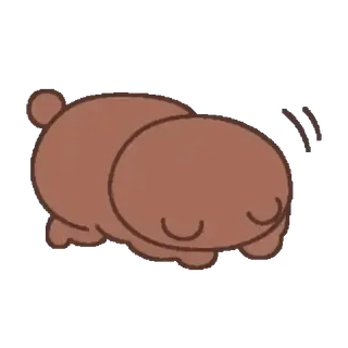🐻 orso, carino, animale, marrone, cartone animato whatsapp sticker