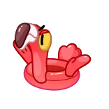 Pool Flamingo telegram stickers