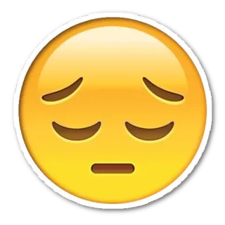😔 emoji, sad, downcast, face, expression telegram sticker