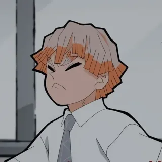 🌟 Zenitsu Agatsuma Demon Slayer anime, manga, Demon Slayer, Zenitsu, angry telegram sticker