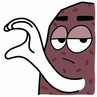 💌 Мультфильм, Персонаж, Эмодзи, Смешные, Половинка сердца telegram sticker