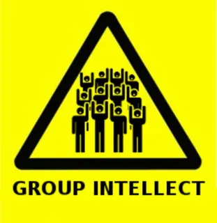 👨 GROUP INTELLECT группа, интеллект, предупреждение, опасность, безопасность, люди, тревога, осторожно telegram sticker