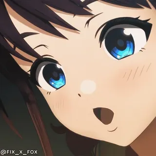 ๐ฅณ Kisaragi Chihaya THE IDOLM@STER @fix_x_fox anime girl, blue eyes, surprised, expression, the idolm@ster, chihaya kisaragi, manga style whatsapp sticker