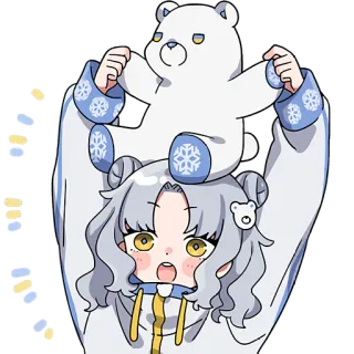 🧸 アニメ, ホッキョクグマ, かわいい, ステッカー, 可愛い, キャラクター, 漫画 telegram sticker