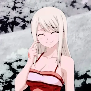 🎏 Lucy Heartfilia Fairy Tail Anime, Manga, Fairy Tail, Lucy Heartfilia, Rubia, Feliz, Sonrisa whatsapp sticker