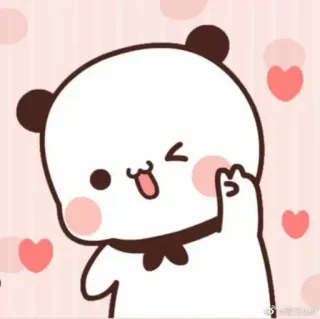 🤍 팬더, 귀여운, 만화, 카와이, 동물 telegram sticker