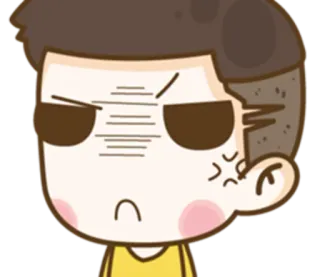 👿 en colère, dessin animé, personnage, contrarié, agacé telegram sticker
