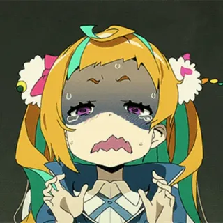 🌈 Аниме, Манга, Плачущий, Испуганный, Эмоциональный, Мультфильм telegram sticker