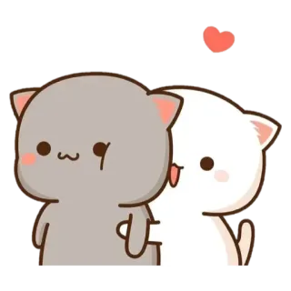 🤗 süß, Katzen, Liebe, Herz, Tiere telegram sticker