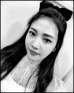 🍩 woman, portrait, hair, beauty, face, black and white whatsapp sticker