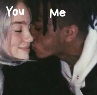 🖤 You Me billie eilish, xxxtentacion, kiss, celebrity, meme telegram sticker