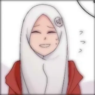 🤸‍♀ Anime, Meisje, Hoofddoek, Cartoon telegram sticker