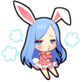 😘 kelinci, imut, anime, kartun, karakter telegram sticker